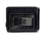 HAARLEM Unisex KUZE 21440 Leather Money Clip Wallet Black